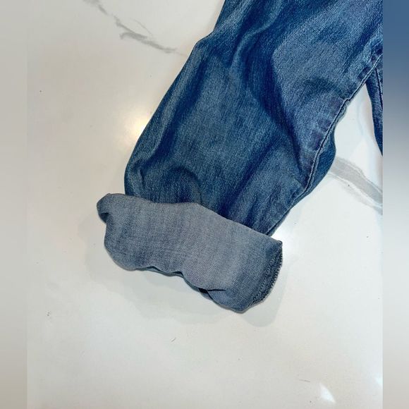 Cloth & Stone Boho Anthropologie Denim Chambray Popover Blouse XS - Picture 7 of 8